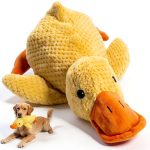 SENLEND Calming Duck Dog Toy Chew Safe Quacking Sound-0