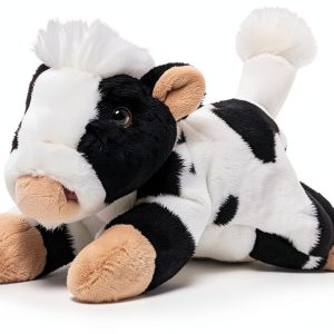 Fluff Tuff Marge Cow Plush Dog Toy Durable Embroidered Eyes-0