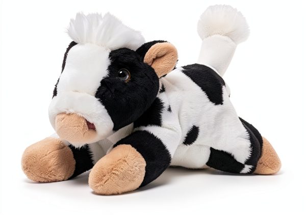 Fluff Tuff Marge Cow Plush Dog Toy Durable Embroidered Eyes-0