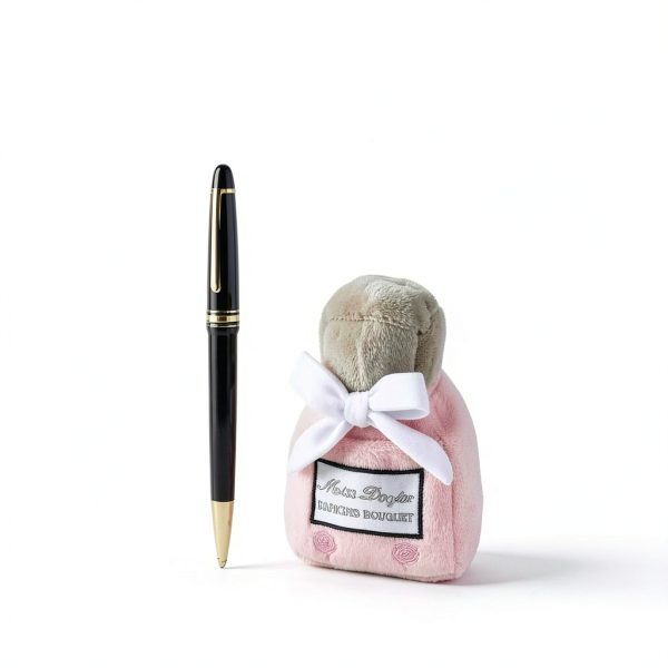 Miss Dogior Plush Dog Toy Squeaker Pink Perfume Bottle-3
