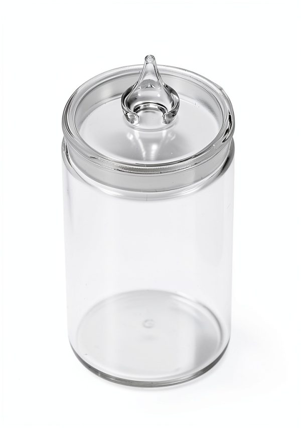 SOLUSTRE Glass Weighing Bottle Wide Mouth Lab Container-3