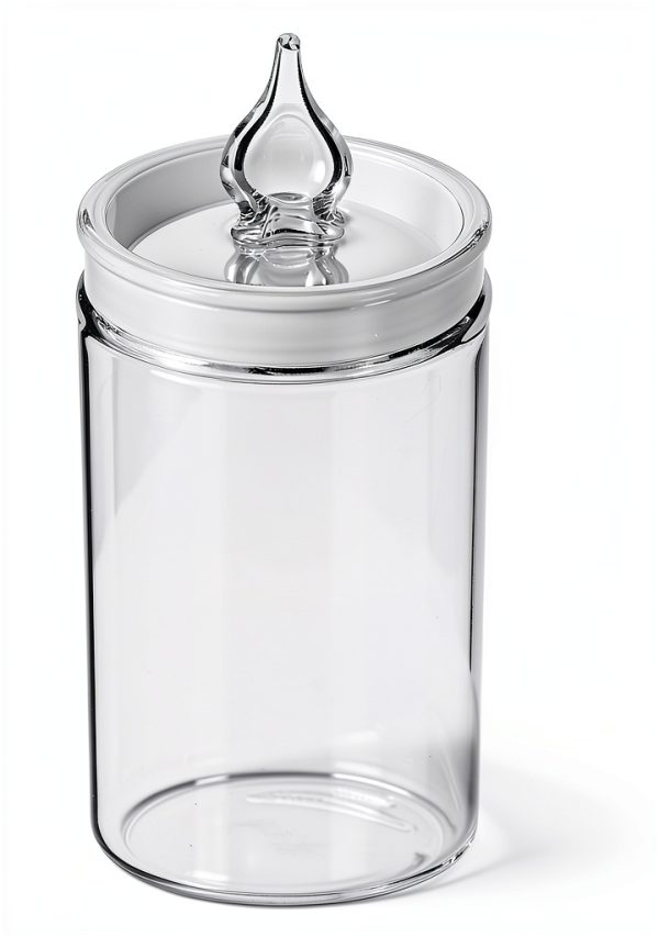 SOLUSTRE Glass Weighing Bottle Wide Mouth Lab Container-2