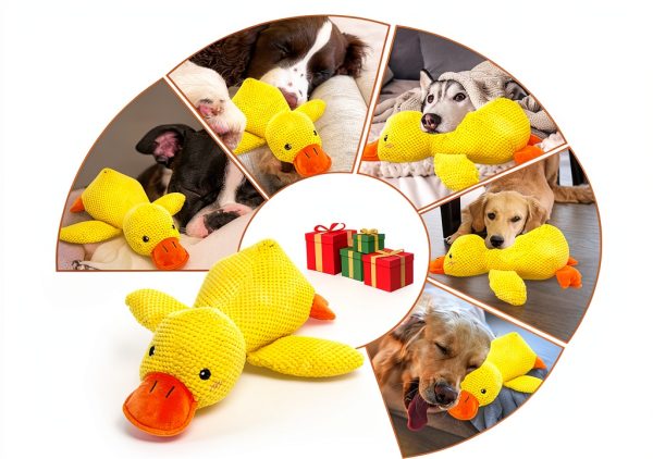 VOXGET Duck Dog Toy Plush Crinkle Quack Sound Interactive-7