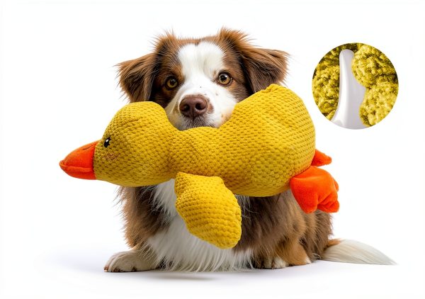 VOXGET Duck Dog Toy Plush Crinkle Quack Sound Interactive-6