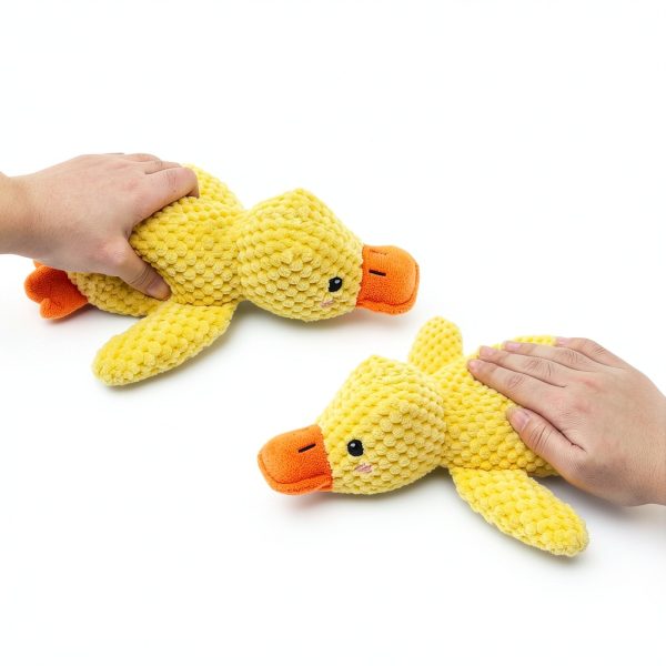 VOXGET Duck Dog Toy Plush Crinkle Quack Sound Interactive-4