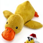 VOXGET Duck Dog Toy Plush Crinkle Quack Sound Interactive-0
