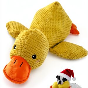 VOXGET Duck Dog Toy Plush Crinkle Quack Sound Interactive-0