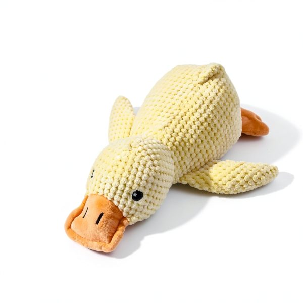 SENLEND Calming Duck Dog Toy Chew Safe Quacking Sound-4