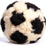 HuggleHounds Plush Soccer Ball Durable Fleece Dog Toy-0