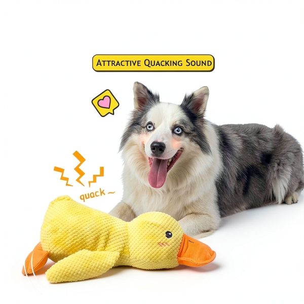Generic Calming Duck Dog Toy Chew Resistant Plush Pet-3