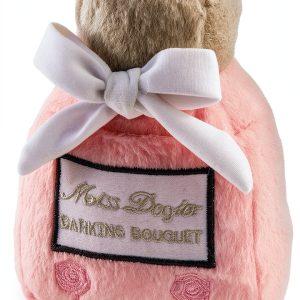 Miss Dogior Plush Dog Toy Squeaker Pink Perfume Bottle-0
