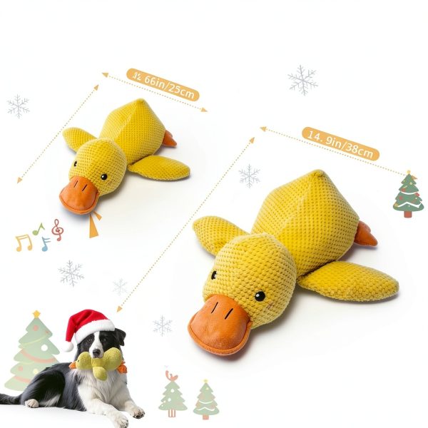 VOXGET Duck Dog Toy Plush Crinkle Quack Sound Interactive-3
