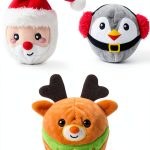 HugSmart Dog Plush Toy Squeaky Ball Dental Chew-0