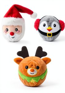 HugSmart Dog Plush Toy Squeaky Ball Dental Chew-0