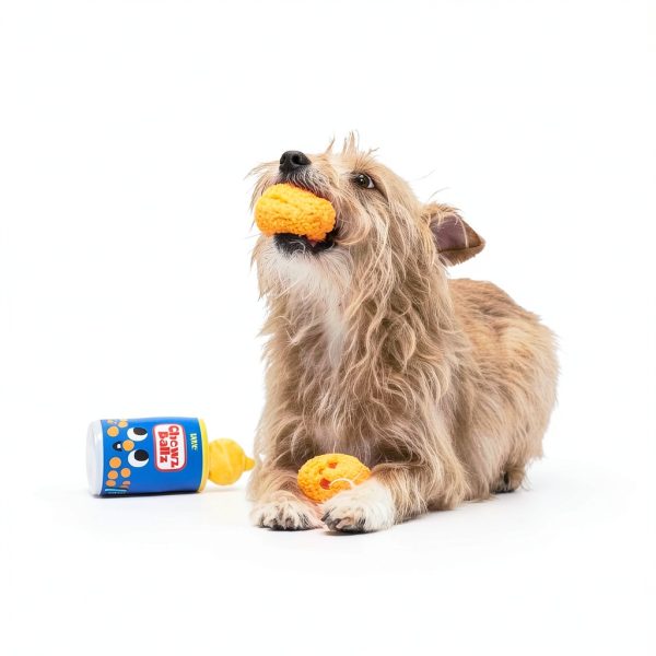 BarkBox Dog Toy Plush Squeaker Crinkle Treat Hiding Fun-3