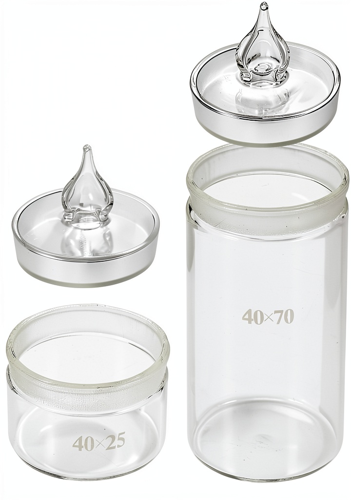 Baluue lab weighing bottle used in a chemistry lab