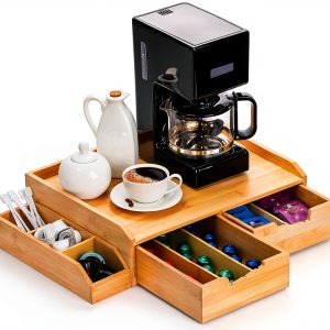 Bamboo Drawer Organizer by SOUJOY - K-Cup & Tea Bag Storage-0
