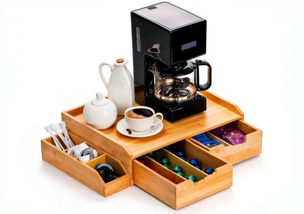 Bamboo Drawer Organizer by SOUJOY - K-Cup & Tea Bag Storage-0