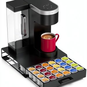 Storage Organizer Drawer for K-Cup Pods ZECENN 36 Pod Holder Black-0