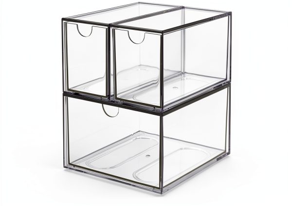 3 Tea and Coffee Organizer and Storage, Acrylic Tea Bag Holder Organizer, Plastic K Cup Drawer Container for Cabinet-5