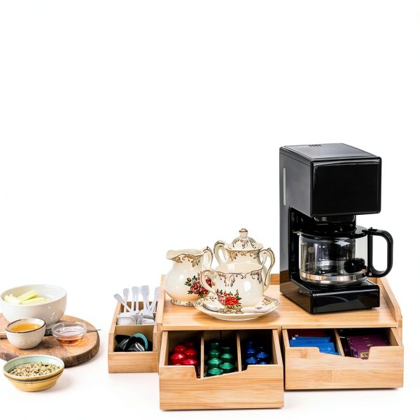 Bamboo Drawer Organizer by SOUJOY - K-Cup & Tea Bag Storage-1
