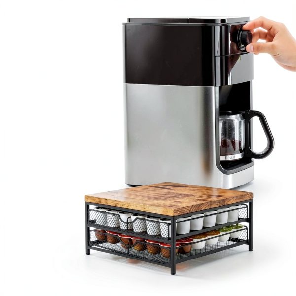 NHZ Coffee Pod Drawer Holder for K cup, 2-Tier Coffee Pod Drawer Holder Organizer, No Assembly Required, K Cup Holder with 72 Capacity Capsule Pods. K Cup Organizer Suit for Home Office,Kitchen-7