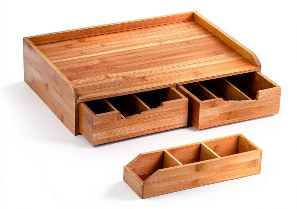 Bamboo Drawer Organizer by SOUJOY - K-Cup & Tea Bag Storage-2