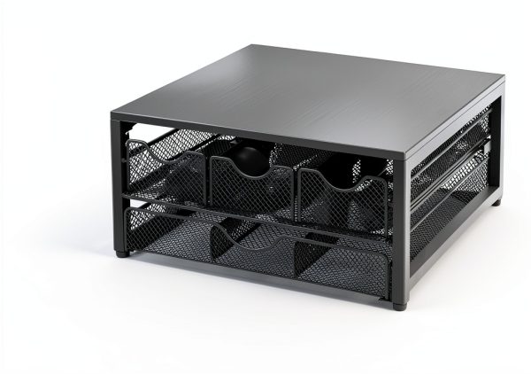 Coffee Pod Holder NEYCIL 3-Drawer Black Wooden Organizer 72 K-Cup-2