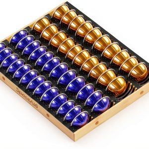 SpaceAid Coffee Pod Holder for Nespresso Vertuo 40/52 Pods Bamboo-0