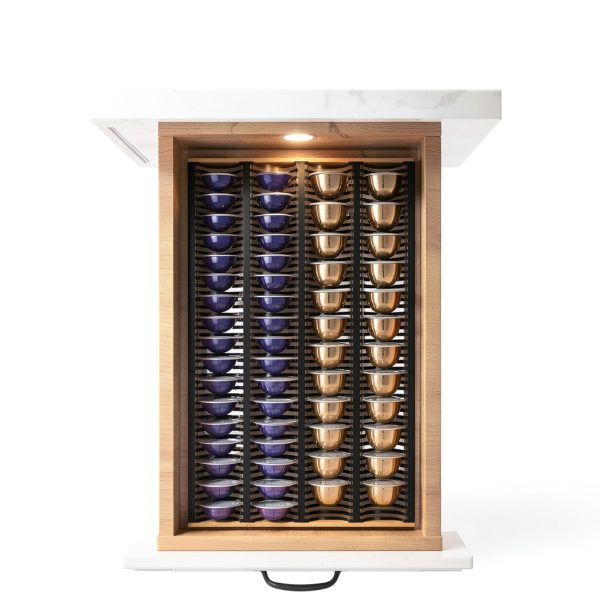 SpaceAid Coffee Pod Holder for Nespresso Vertuo 40/52 Pods Bamboo-5