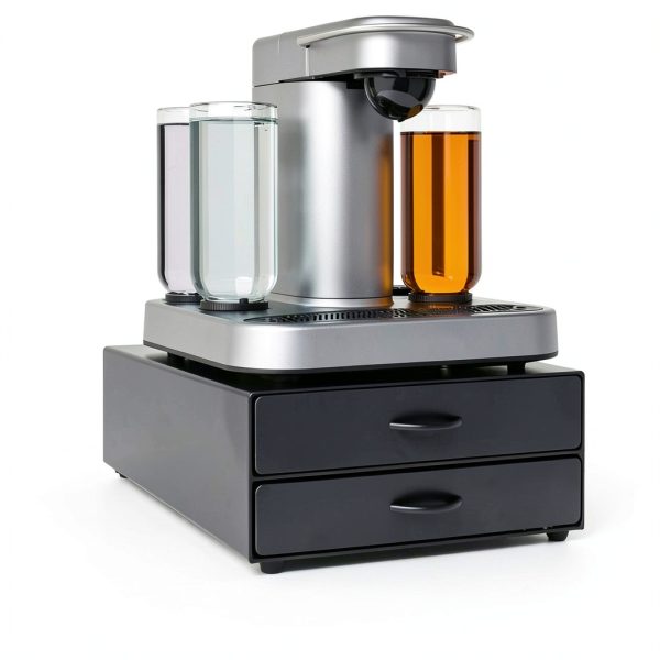 Bartesian Pod Holder Holds 40 Capsules Stackable Black Matte Organizer-2