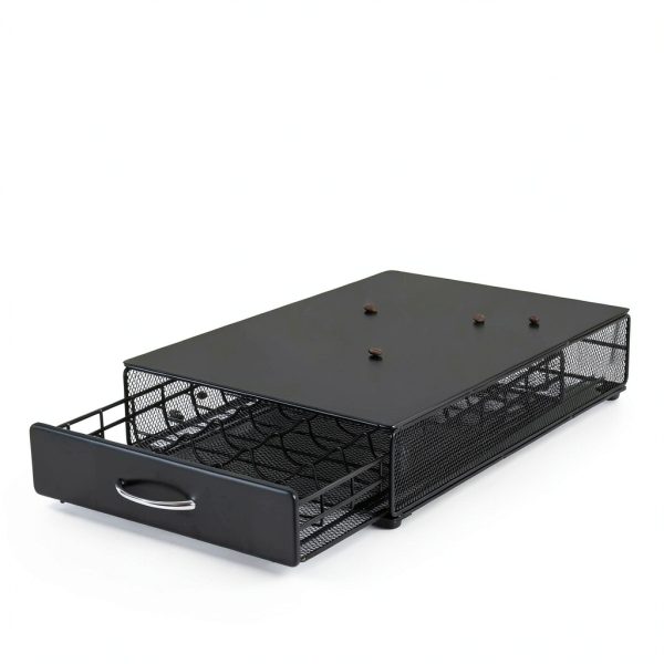 Nespresso Vertuoline Storage Drawer Black Metal 40 Pod Organizer-5