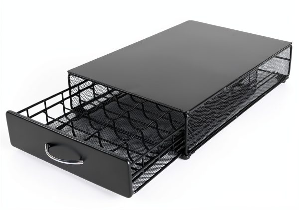Nespresso Vertuoline Storage Drawer Black Metal 40 Pod Organizer-2